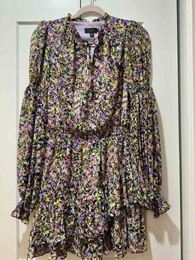 Ted Baker London Multicolor Floral Long Sleeve Dress - Green, Pink, Purple, Blue